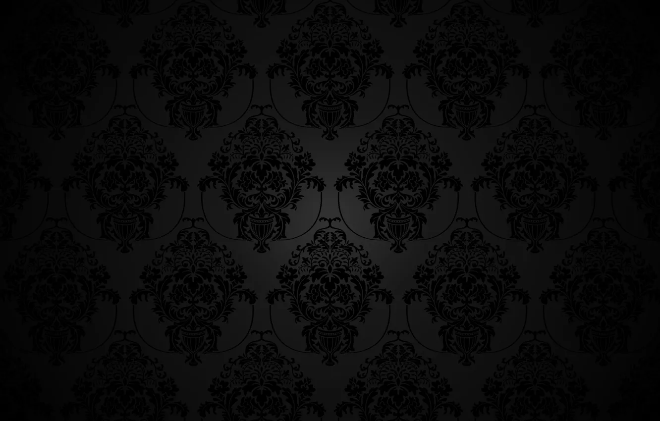 Photo wallpaper retro, pattern, vector, dark, black, ornament, vintage, texture