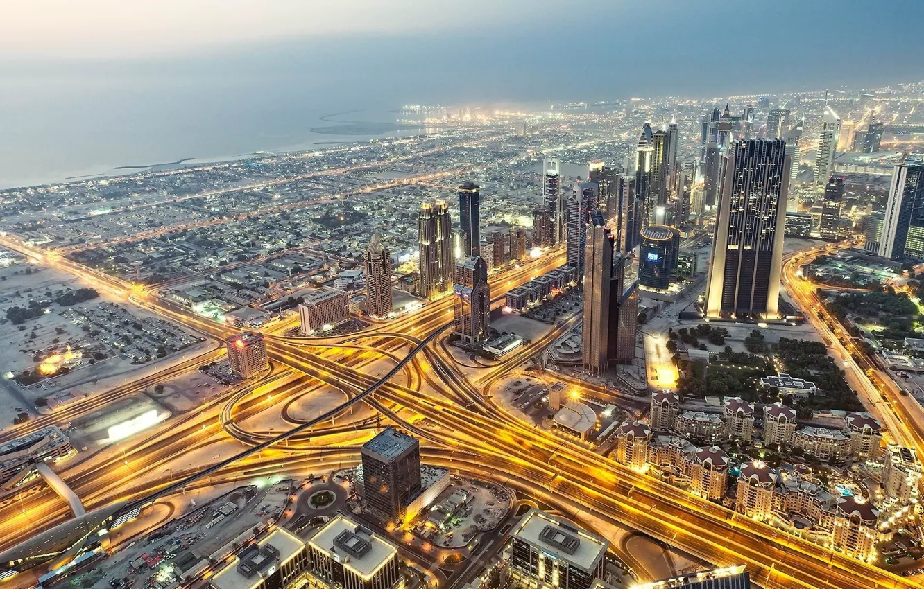 Photo wallpaper city, wow, khalifa, burj