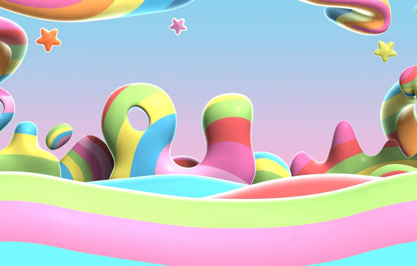 Photo wallpaper stars, abstraction, art, caramel, Francis-Xavier Martins, Milkshake TV