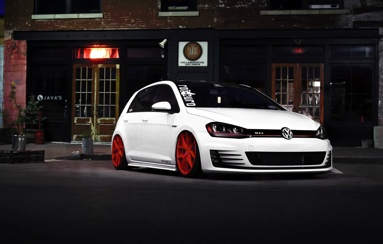 Photo wallpaper car, tuning, volkswagen golf, gti, hq Wallpapers