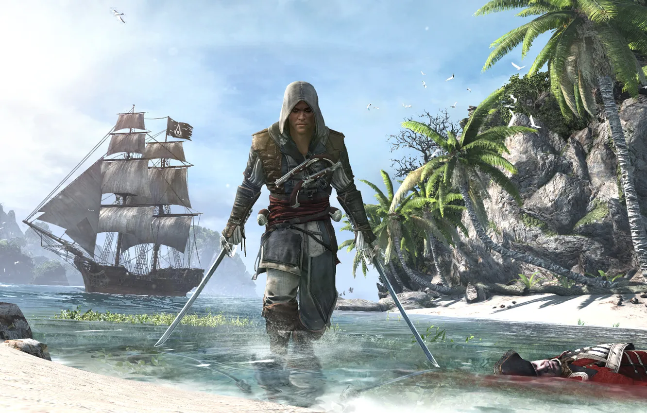 Photo wallpaper pirate, assassin, Edward Kenway, Assassin's Creed IV: Black Flag, Edward Kenway