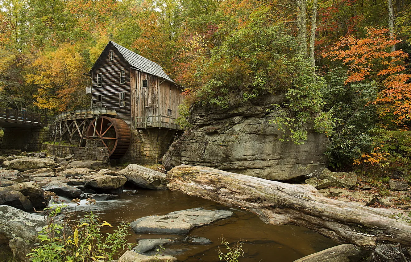 Wallpaper nature, Grist Mill, Glade Creek for mobile and desktop ...