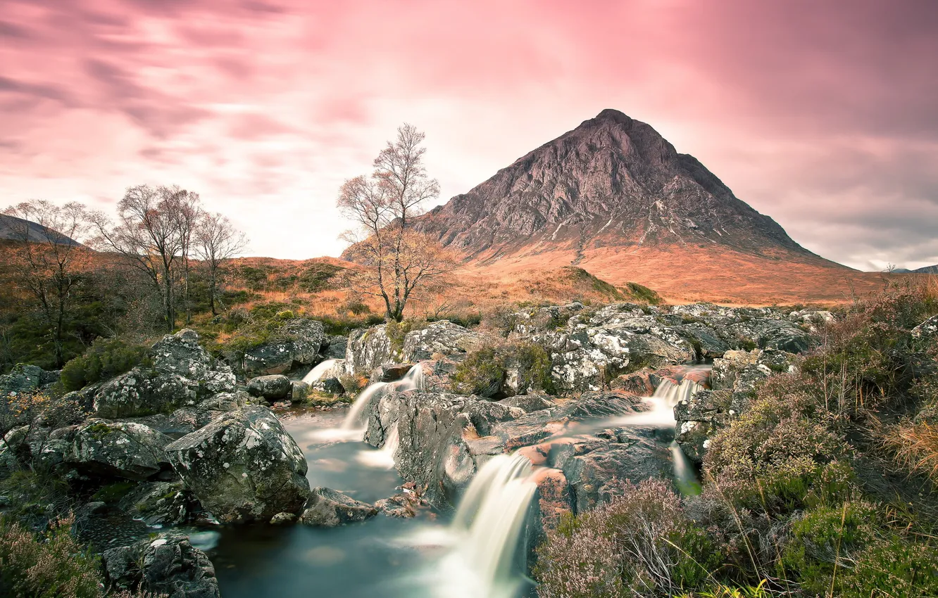 Photo wallpaper landscape, mountains, river