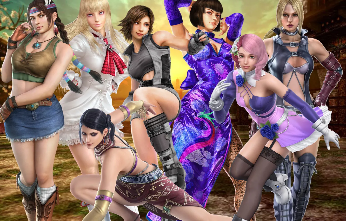 Photo wallpaper Anna, girls, Nina, asuka, tekken, tekken girls