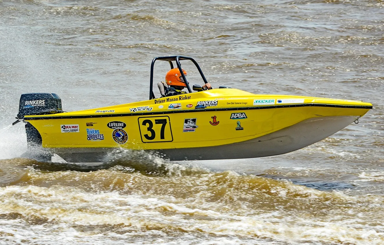 Photo wallpaper race, boat, speed