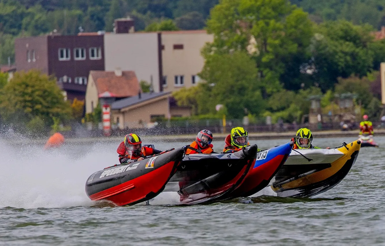 Photo wallpaper race, boat, speed