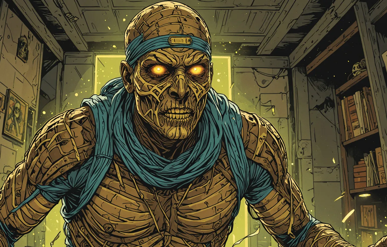 Photo wallpaper room, fantasy, mummy