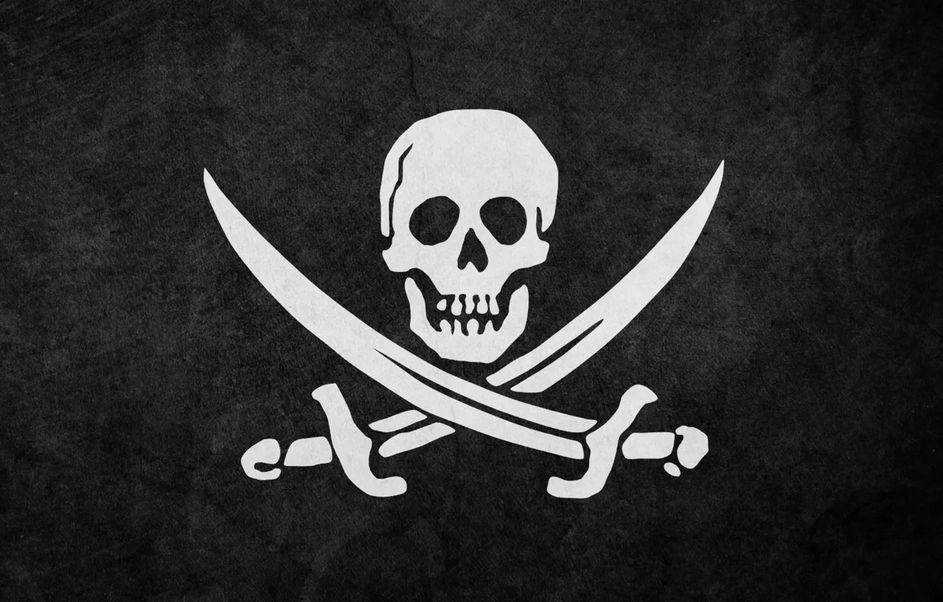 Photo wallpaper Skull, Pirates, Pirate Flag, Corsairs, Black Flag, Pirates