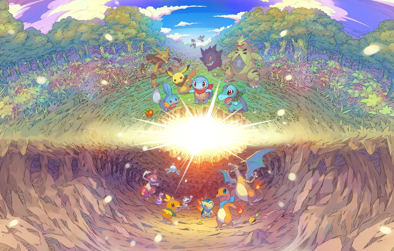Photo wallpaper lights, the game, pokemon, Pokémon Mystery Dungeon: Rescue Team DX