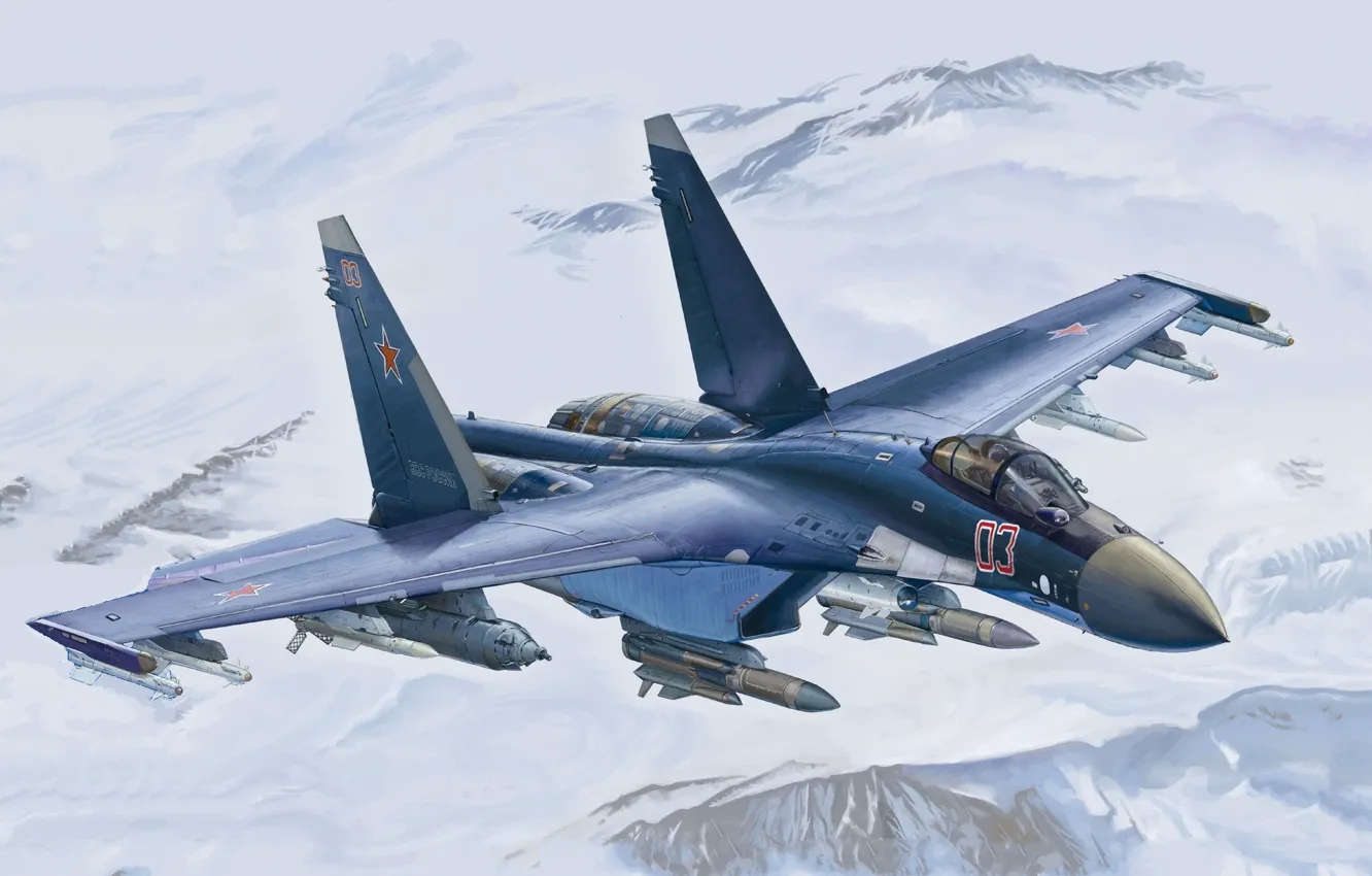 Photo wallpaper Russia, Su-35S, Videoconferencing Russia, combat aircraft