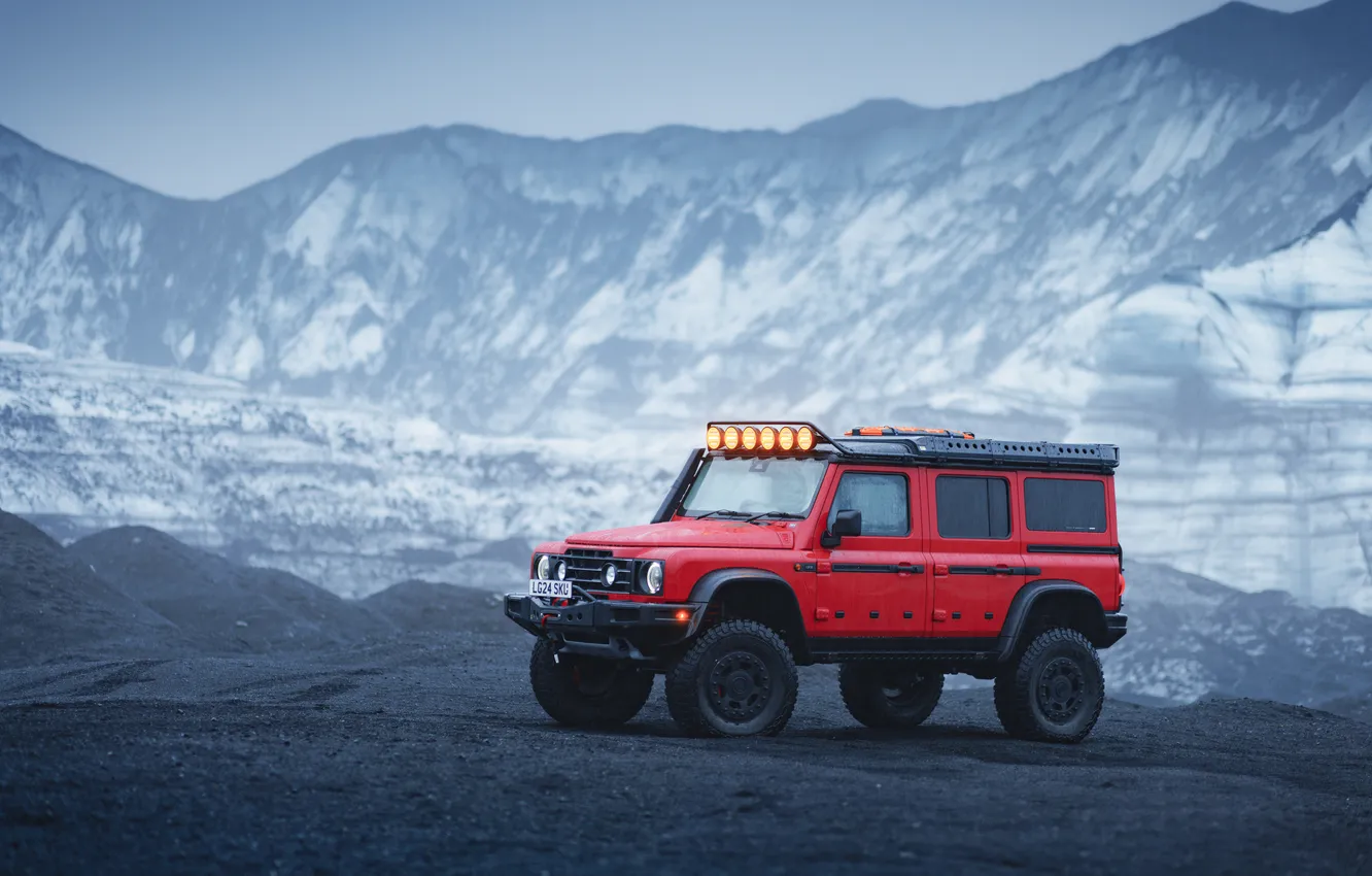 Photo wallpaper SUV, SUV, 2025, Ineos Grenadier, Ineos Grenadier Trialmaster Station Wagon x LeTech, flight, Trialmaster Station …