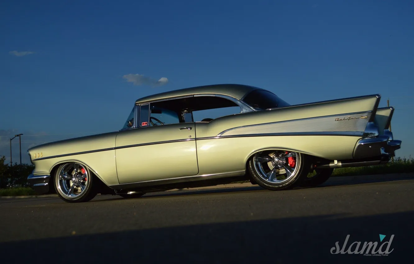 Photo wallpaper Bel Air, Coupe, Chevy, Vintage