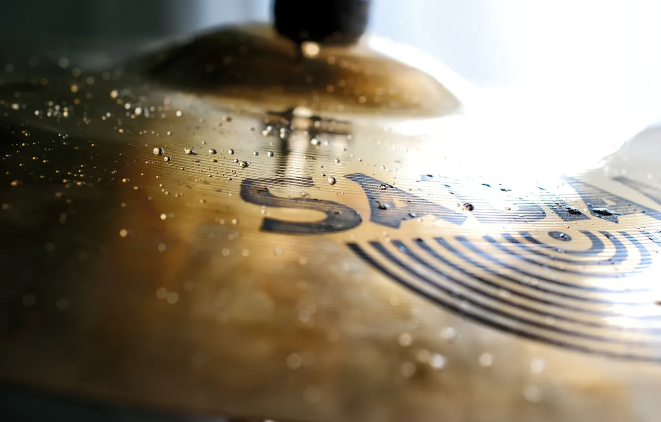 Photo wallpaper rain, sound, cymbal