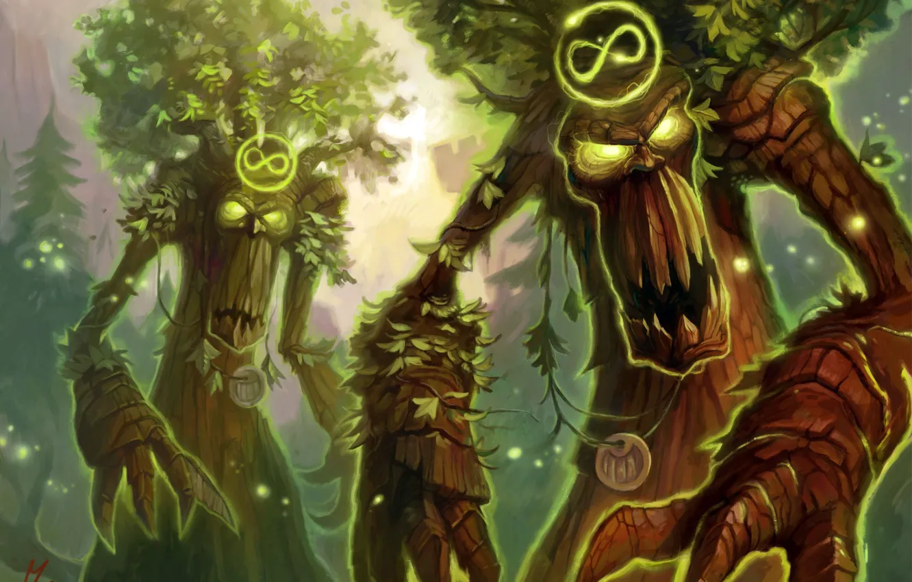 Photo wallpaper map, druid, Ancient, Hearthstone, Soul of the Forest, Markus Erdt, soul of the forest