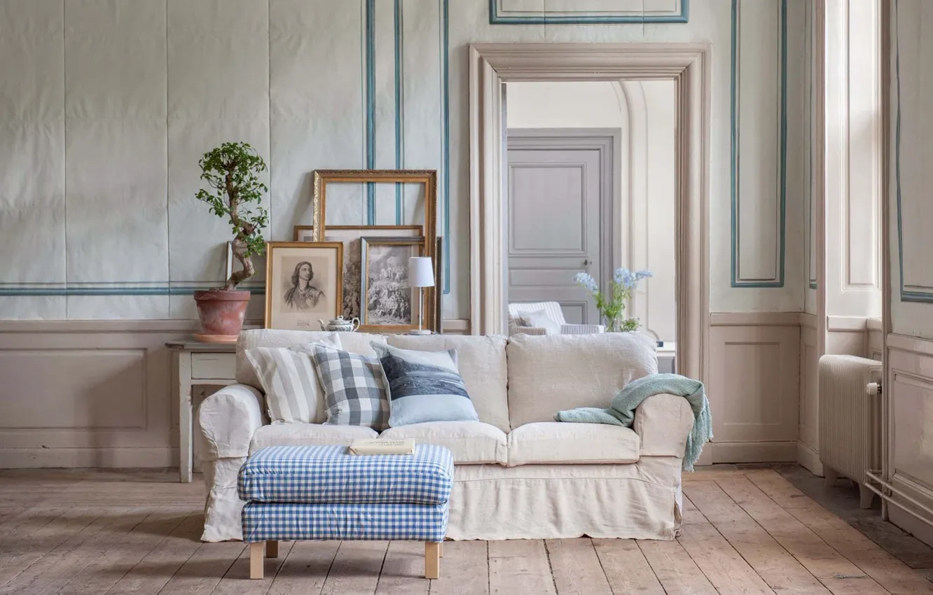 Photo wallpaper design, style, plant, interior, picture, sofa, living room, country sofa
