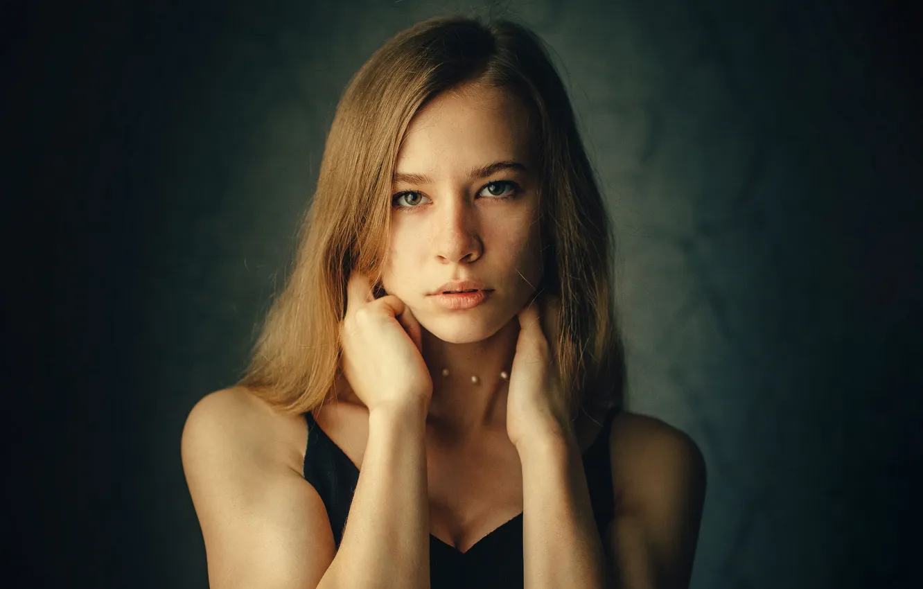 Photo wallpaper look, girl, portrait, Roosso Alex