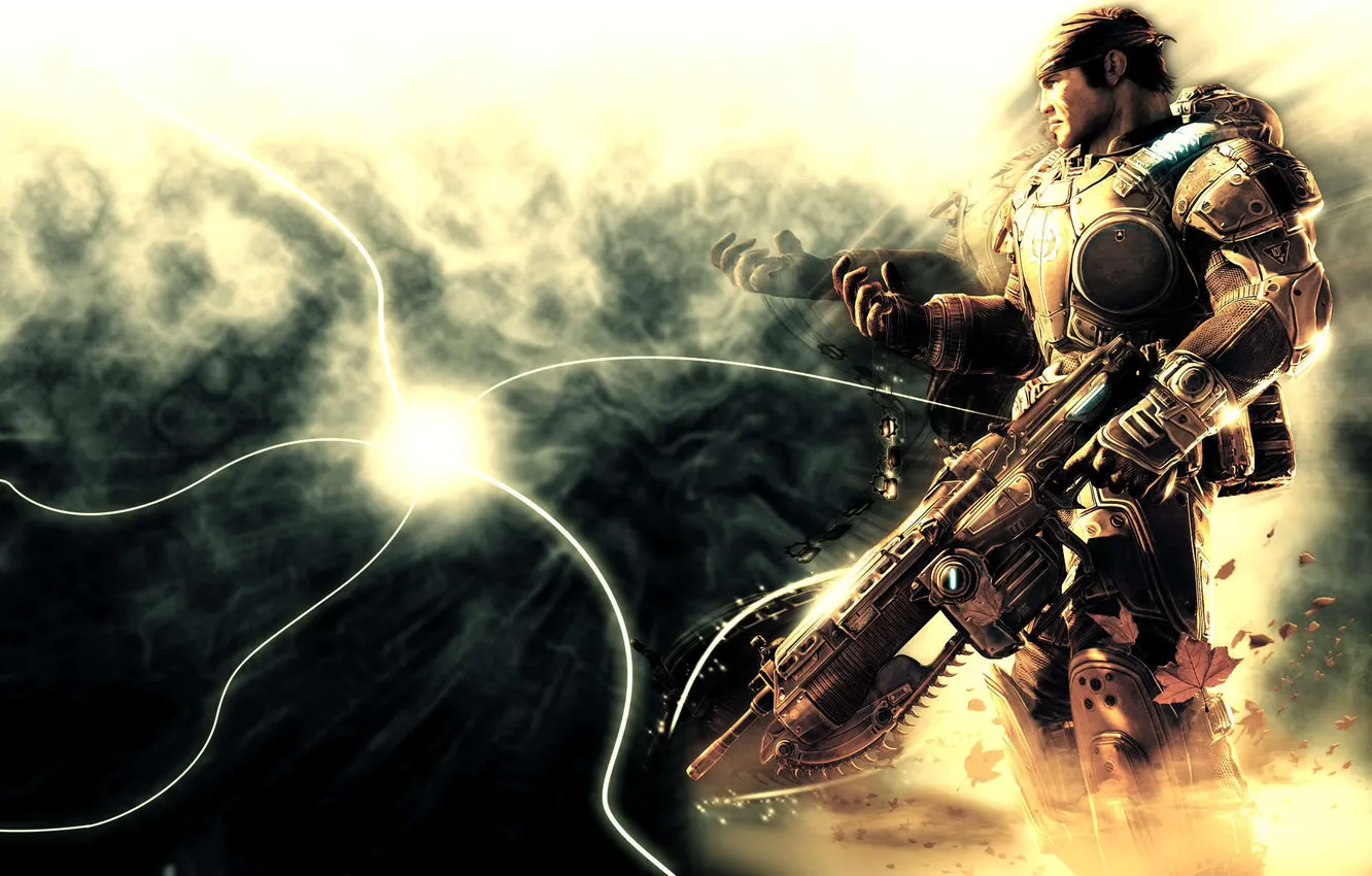 Photo wallpaper war, the game, soldiers, gears of war