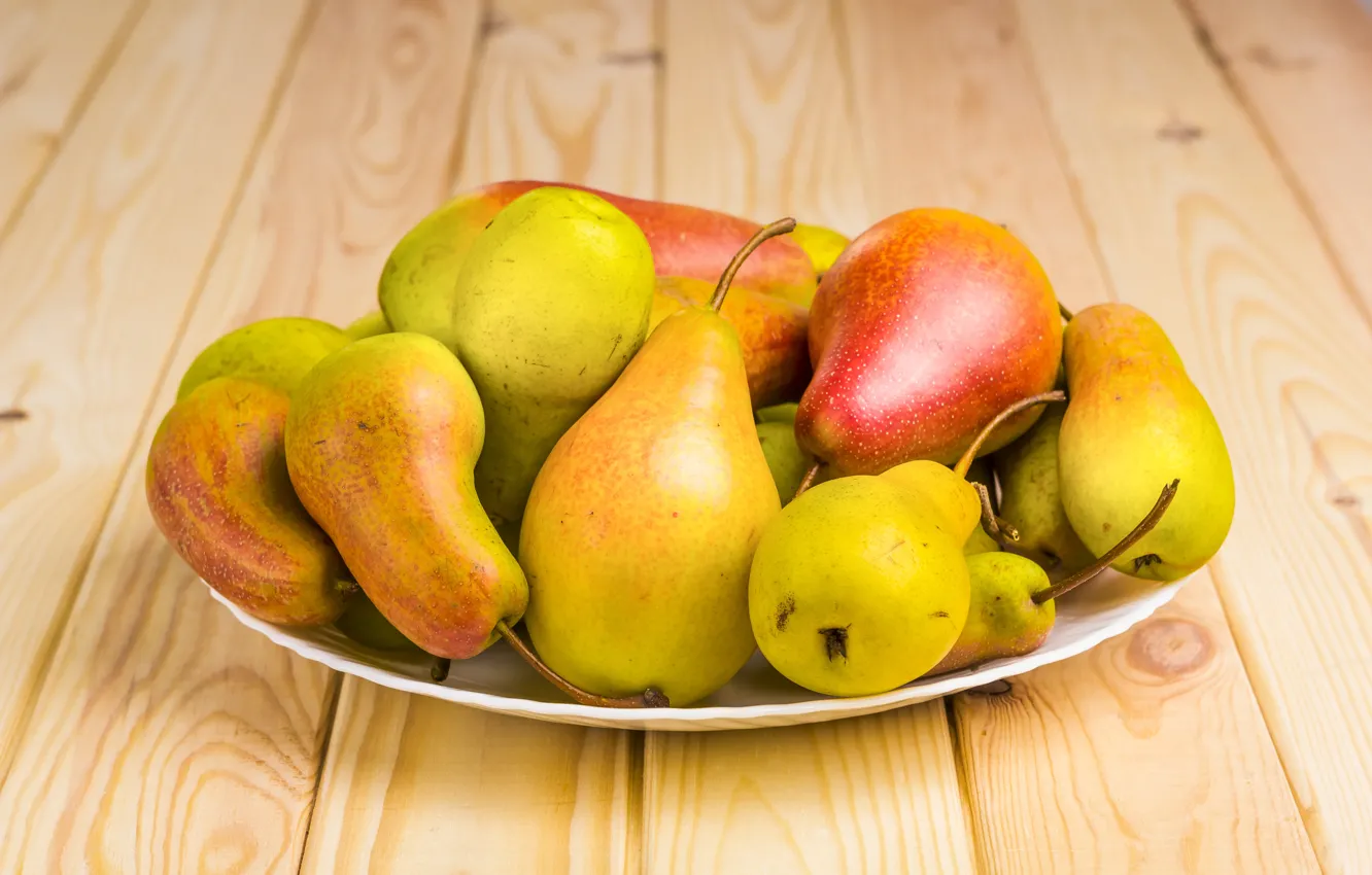 Photo wallpaper Fruit, Bowl, Pear