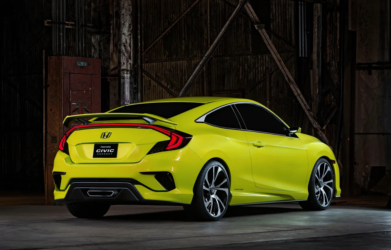 Photo wallpaper wall, coupe, Honda, 2015, Civic Concept