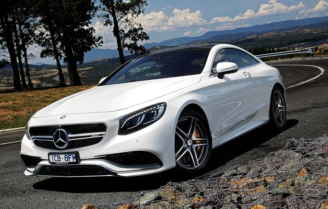 Photo wallpaper Mercedes, AMG, Style, White, Tuning, S63, Mercedes Benz S63 AMG, Mercedes S63