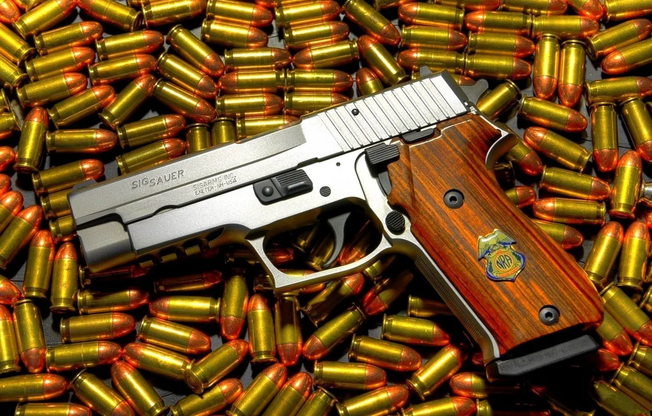 Photo wallpaper gun, Germany, Switzerland, cartridges, SIG, Mad