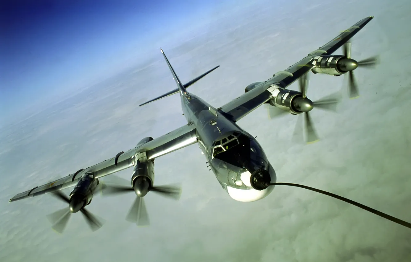 Photo wallpaper bomber, Tu-95, Missile