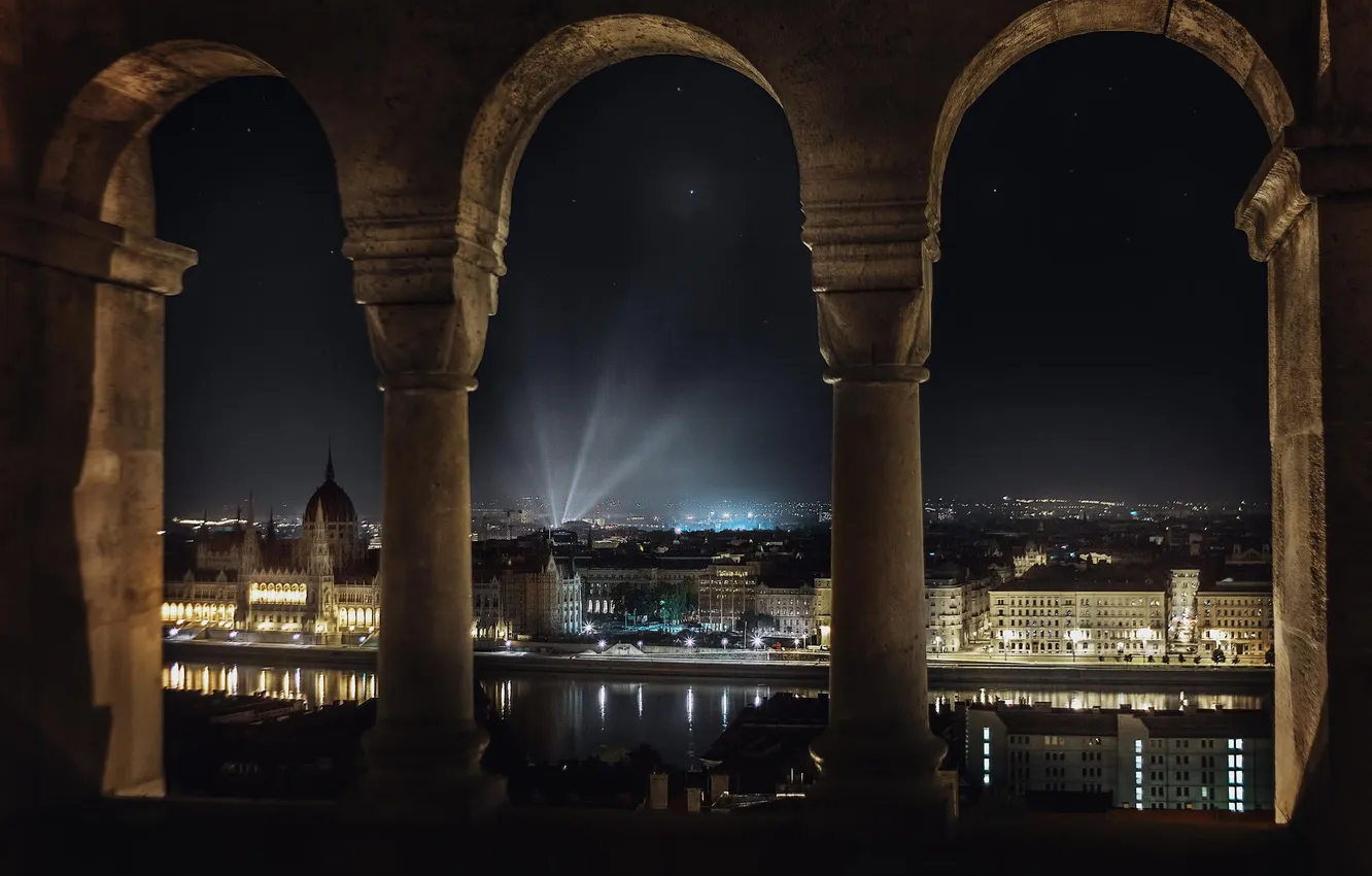 Photo wallpaper stars, light, night, the city, view, photographer, Bad Teddy™