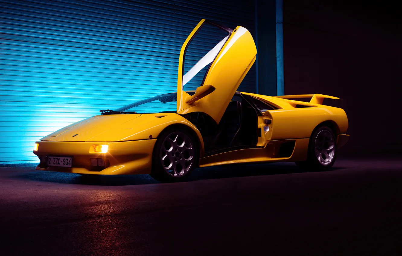 Photo wallpaper Lamborghini, supercar, Diablo, lambo door, legendary, Lamborghini Diablo VT 6.0