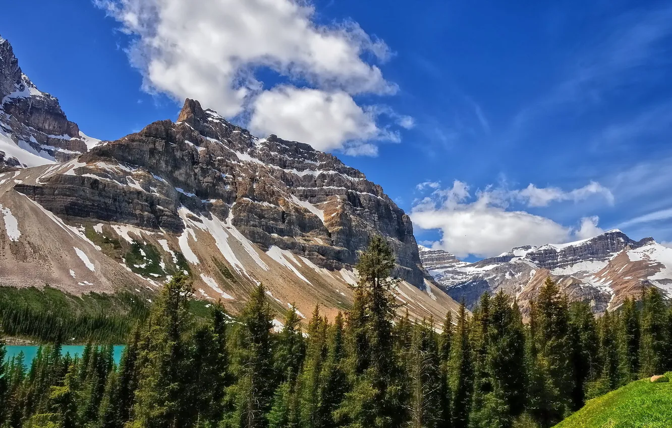 Photo wallpaper the sky, landscape, mountains