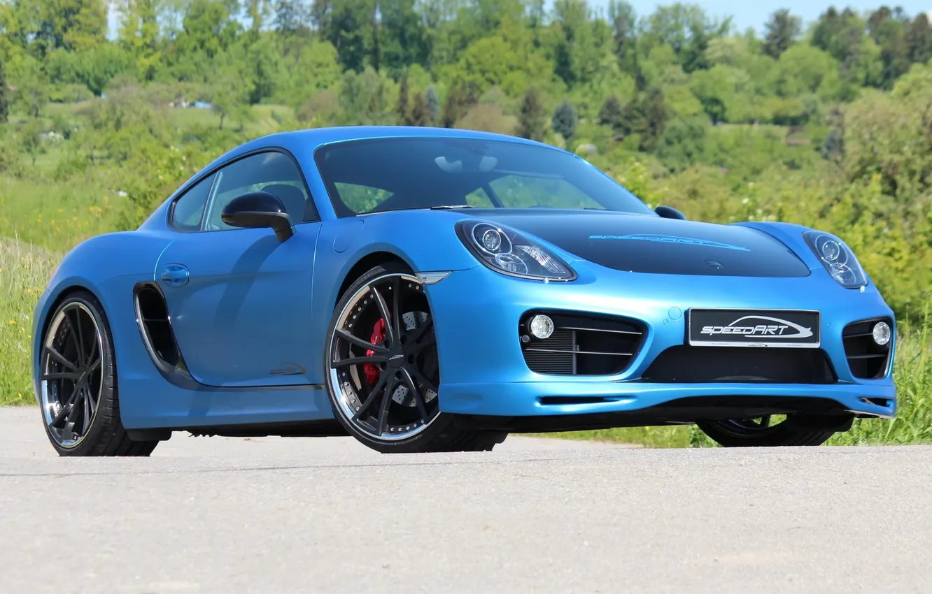 Photo wallpaper machine, Porsche, Cayman, Porsche, the front, SpeedART, SP81-CR