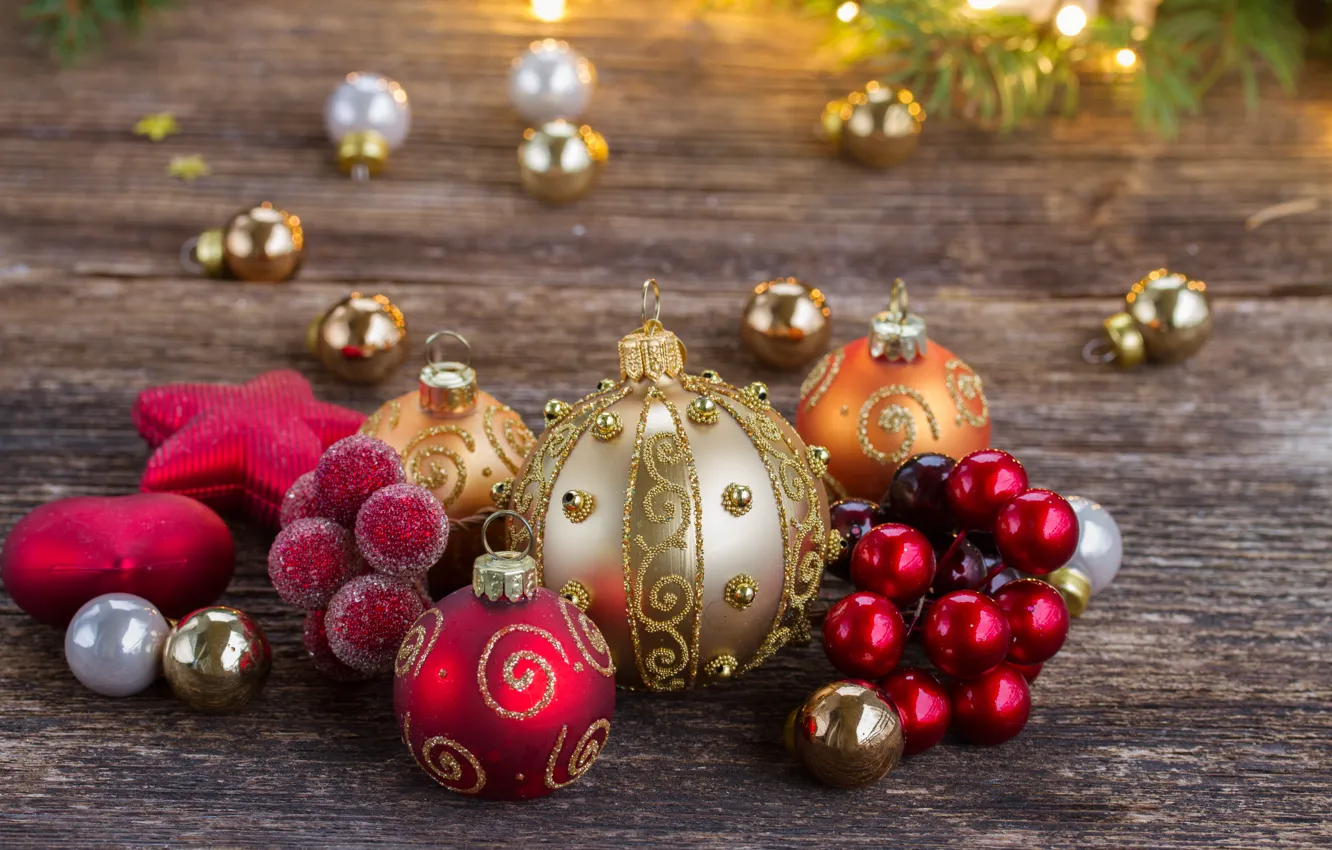Photo wallpaper tree, New Year, Christmas, happy, Christmas, balls, New Year, Merry Christmas