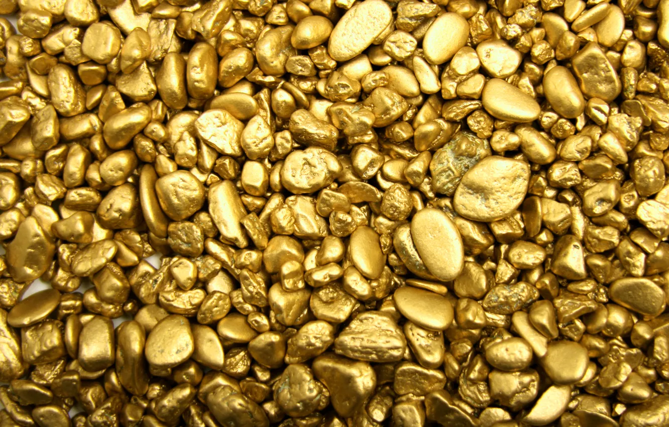 Photo wallpaper pebbles, stones, gold, gold, bars, gold