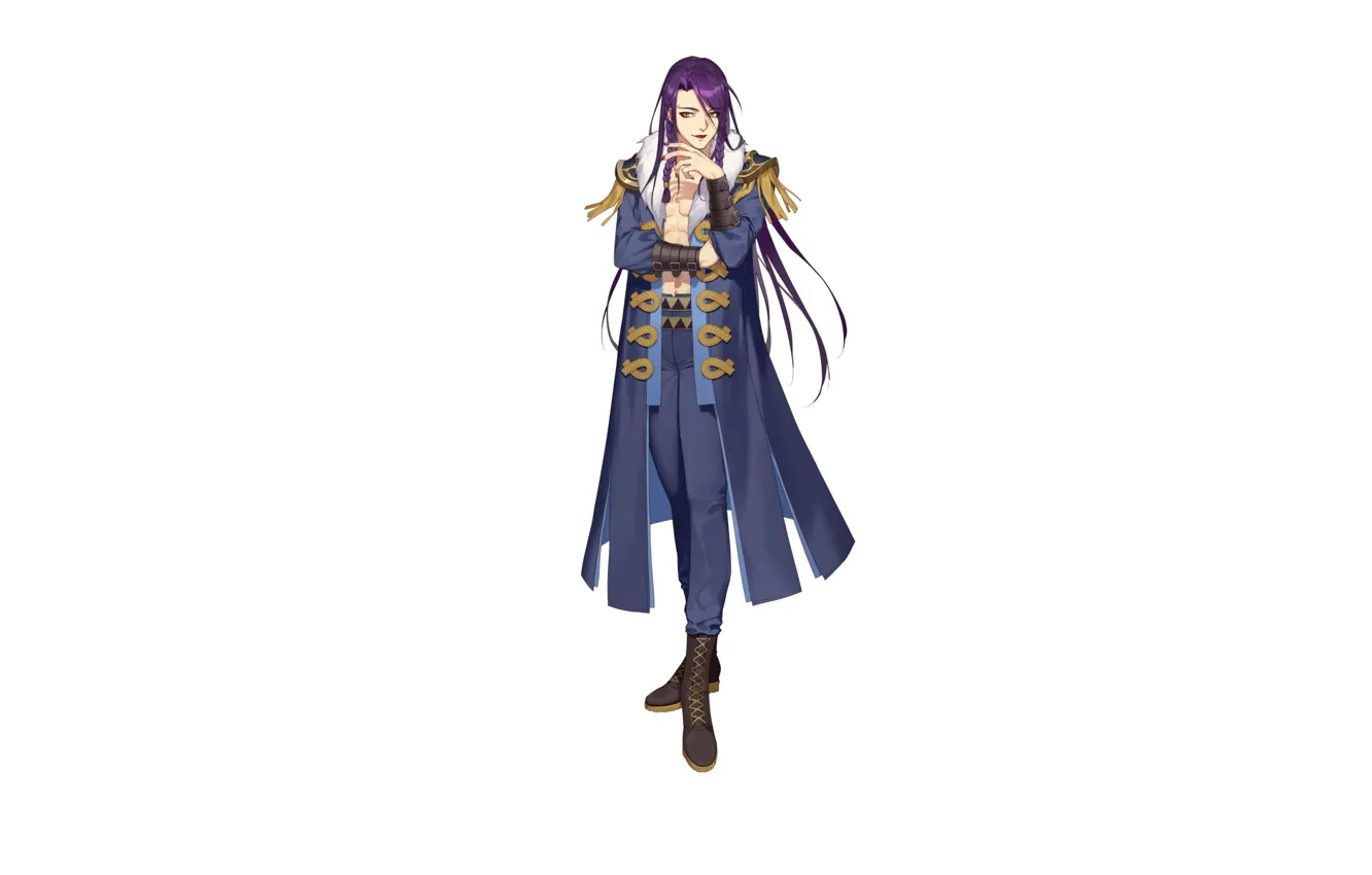 Photo wallpaper girl, white background, guy, characters, Romantic Saga of Beauty & Devil