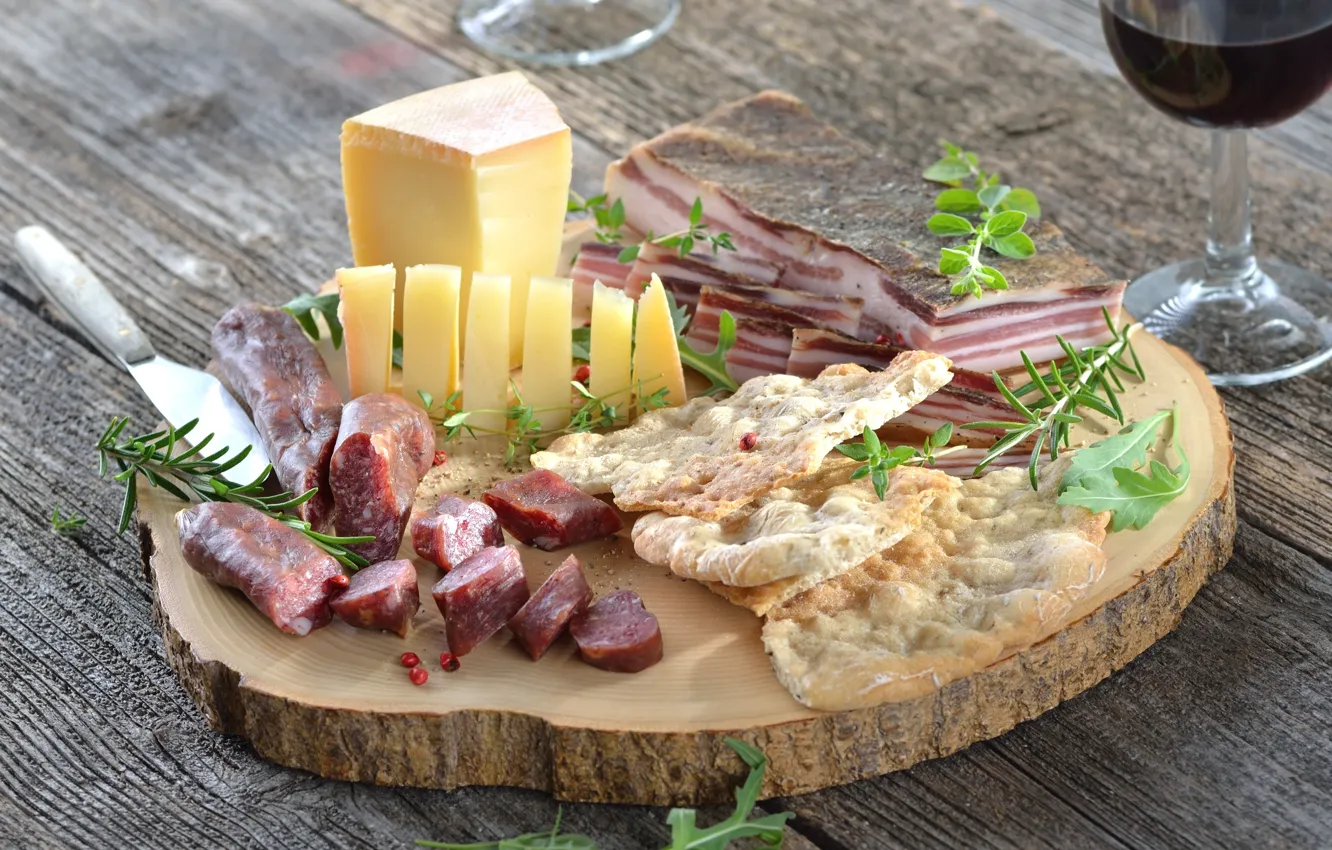 Photo wallpaper cheese, meat, appetizer, pita, fat