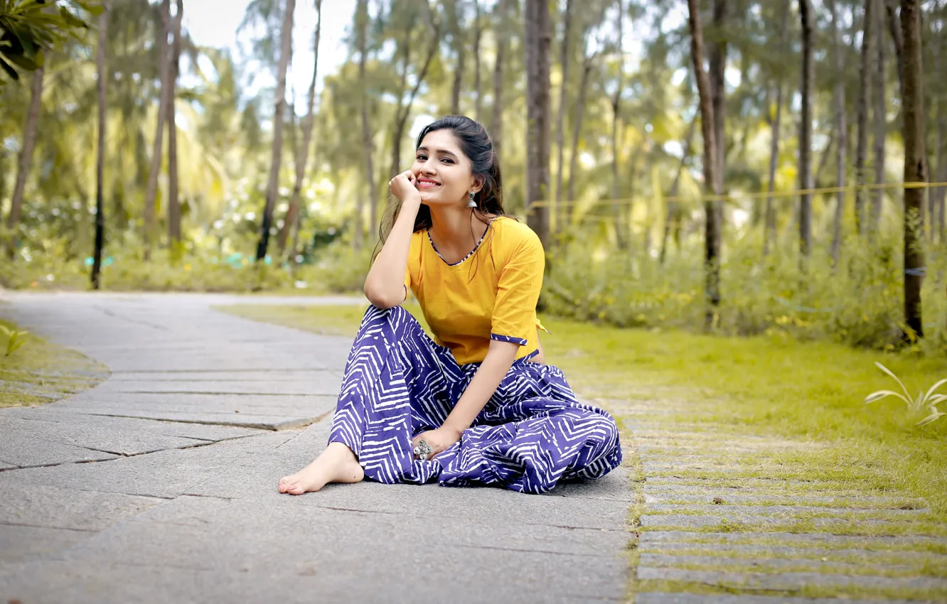 Photo wallpaper girl, hot, sexy, eyes, smile, beautiful, figure, model