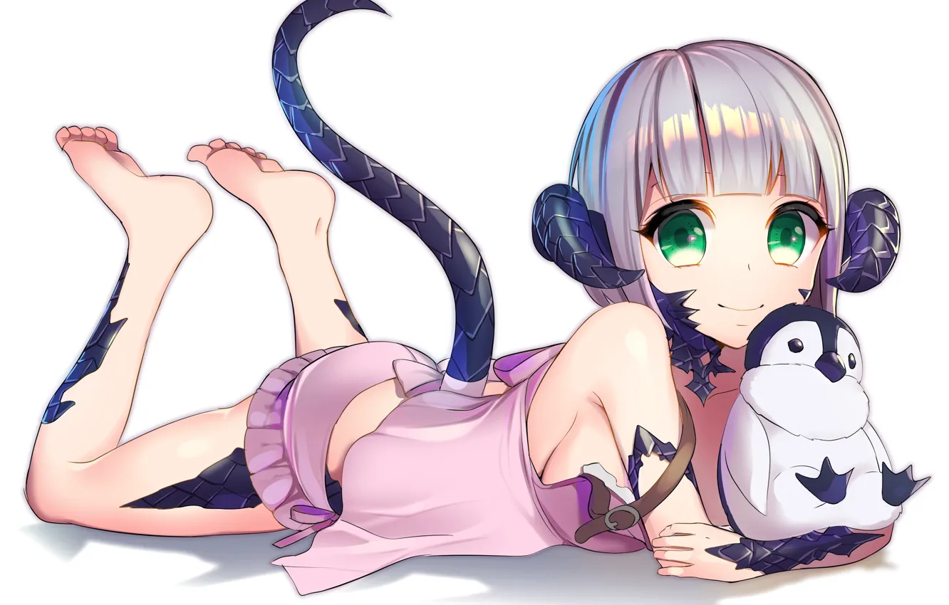 Photo wallpaper anime, art, girl, tail, final fantasy xiv