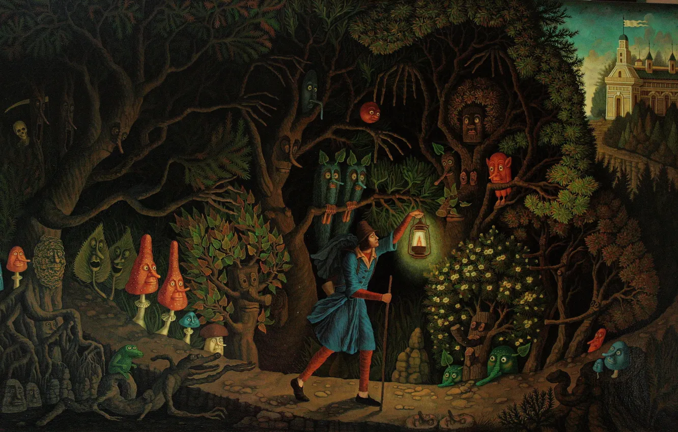 Photo wallpaper rendering, figure, different