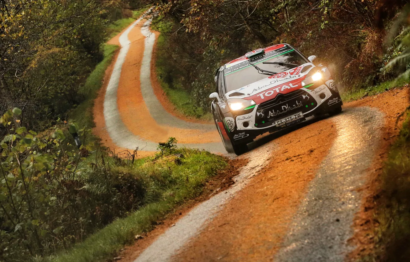 Photo wallpaper Citroen, DS3, WRC, Rally, Wales, Kris Meeke