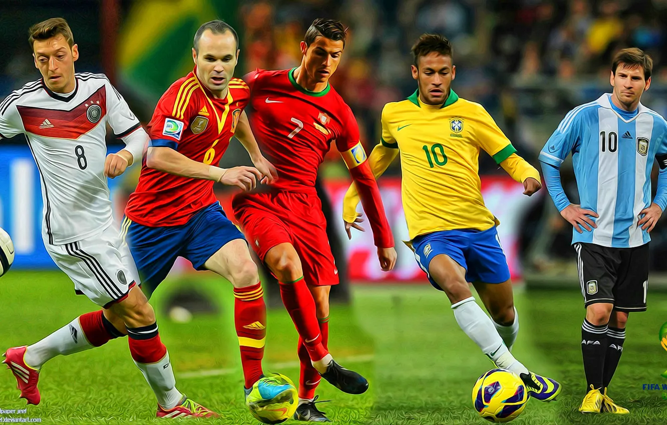 Photo wallpaper collage, football, fifa world cup, brazil, world Cup, 2014