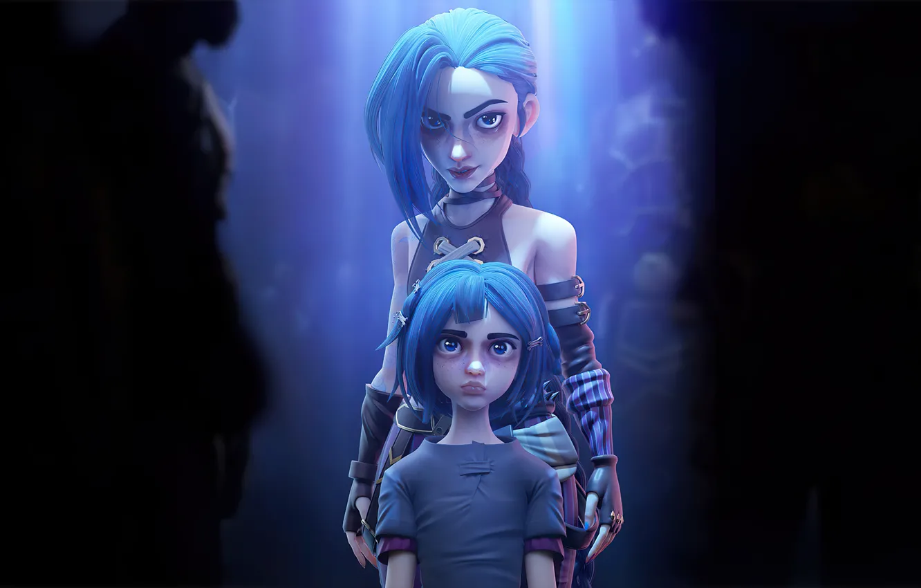 Photo wallpaper girl, bokeh, League of Legends, fan art, League Of Legends, Jinx, Jinx, LOL