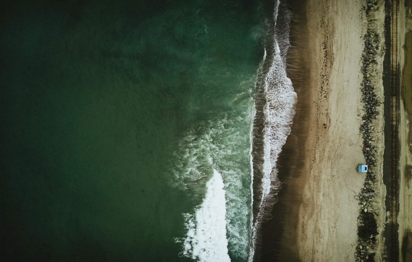 Photo wallpaper sea, beach, landscape, coast, CA, USA, USA, United States, the view from the top, California, …