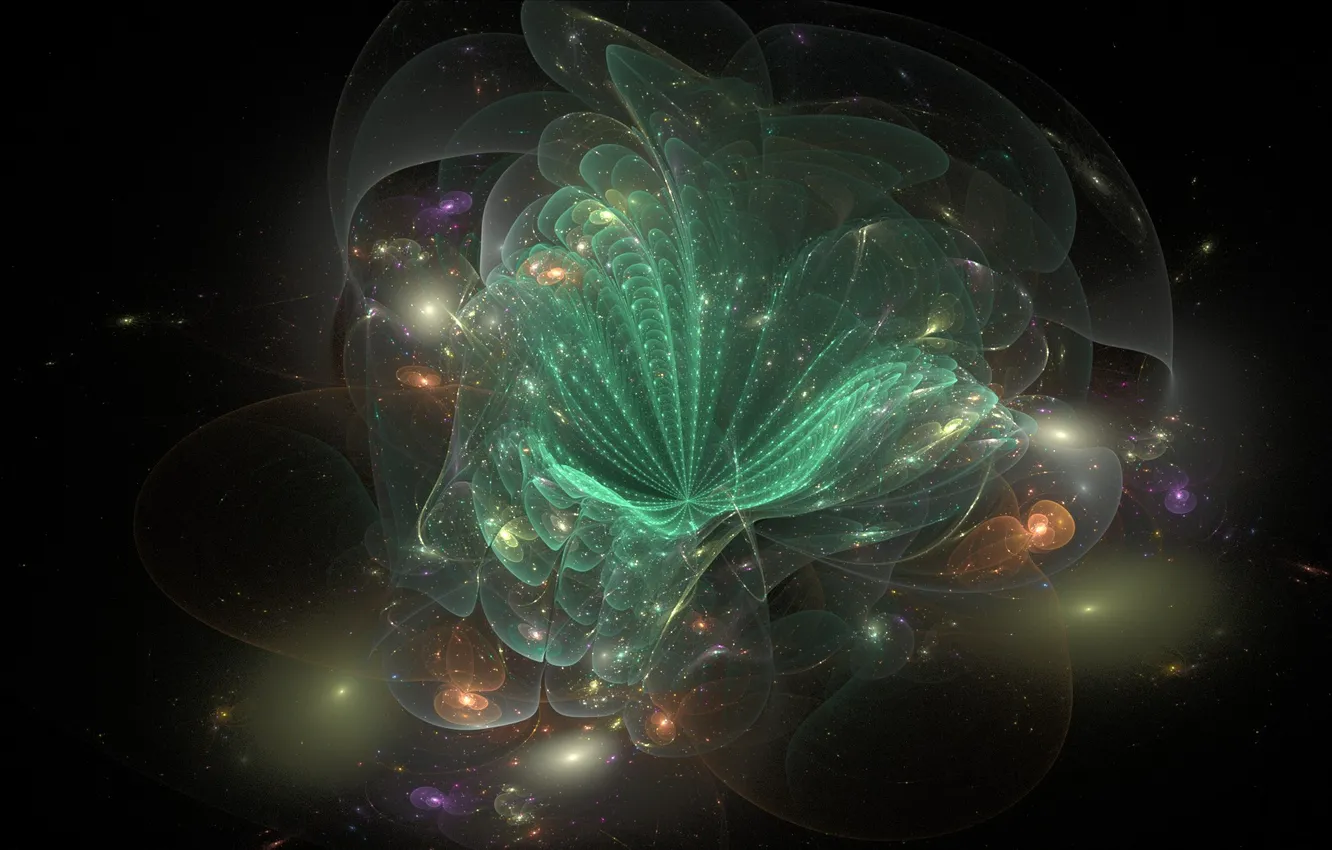 Photo wallpaper abstraction, glow, abstract, thread