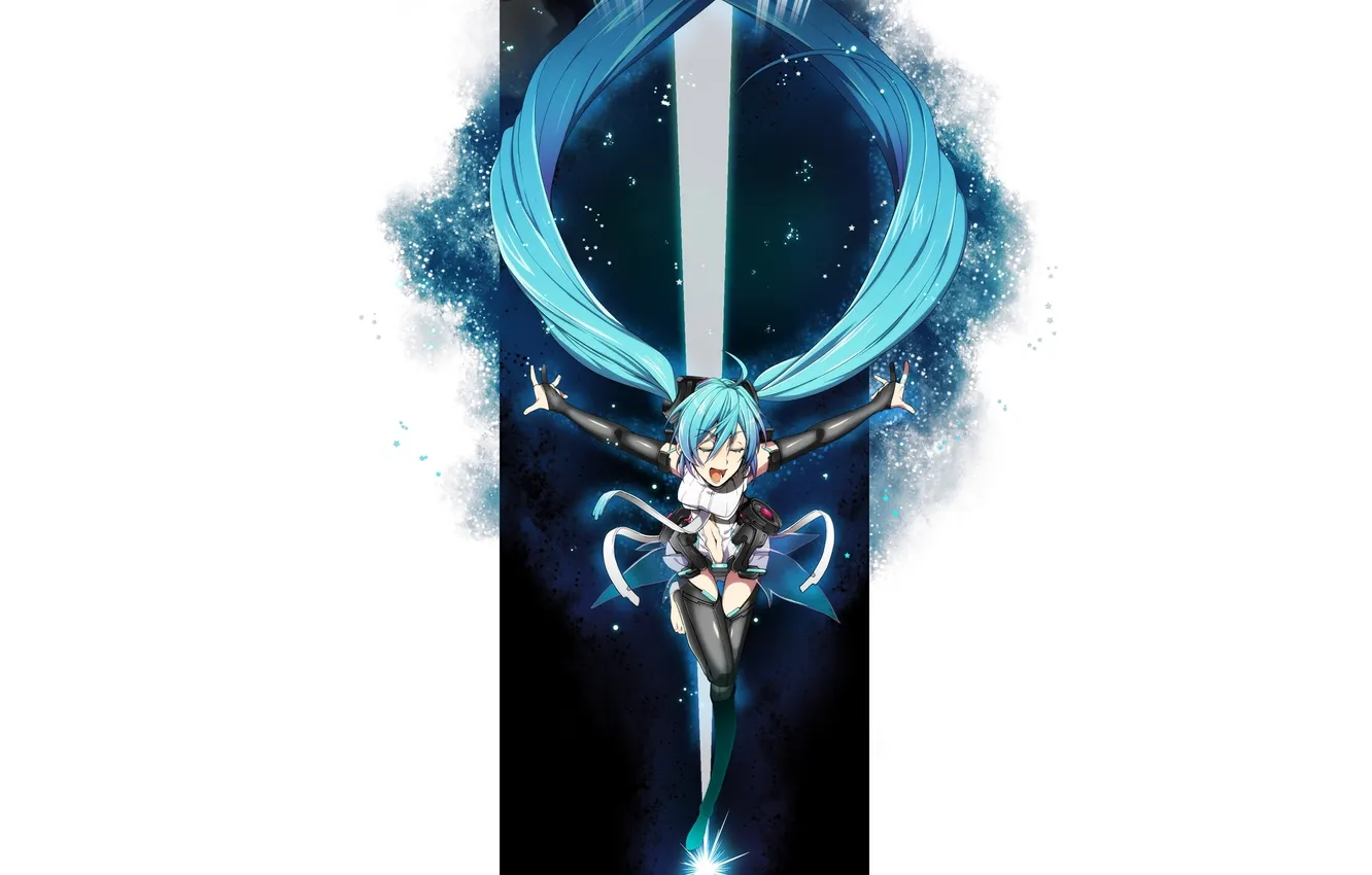 Photo wallpaper girl, art, vocaloid, Vocaloid, miku append