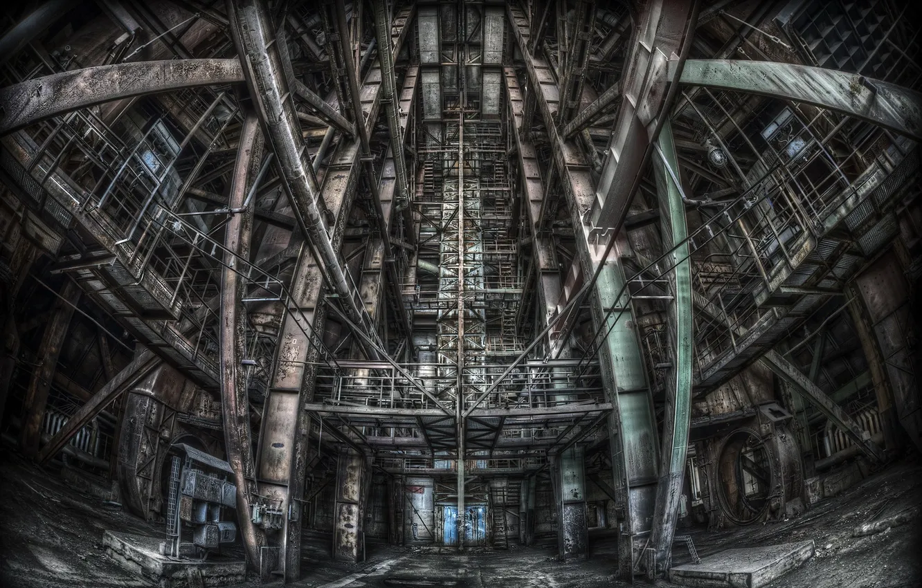 Photo wallpaper background, plant, factory