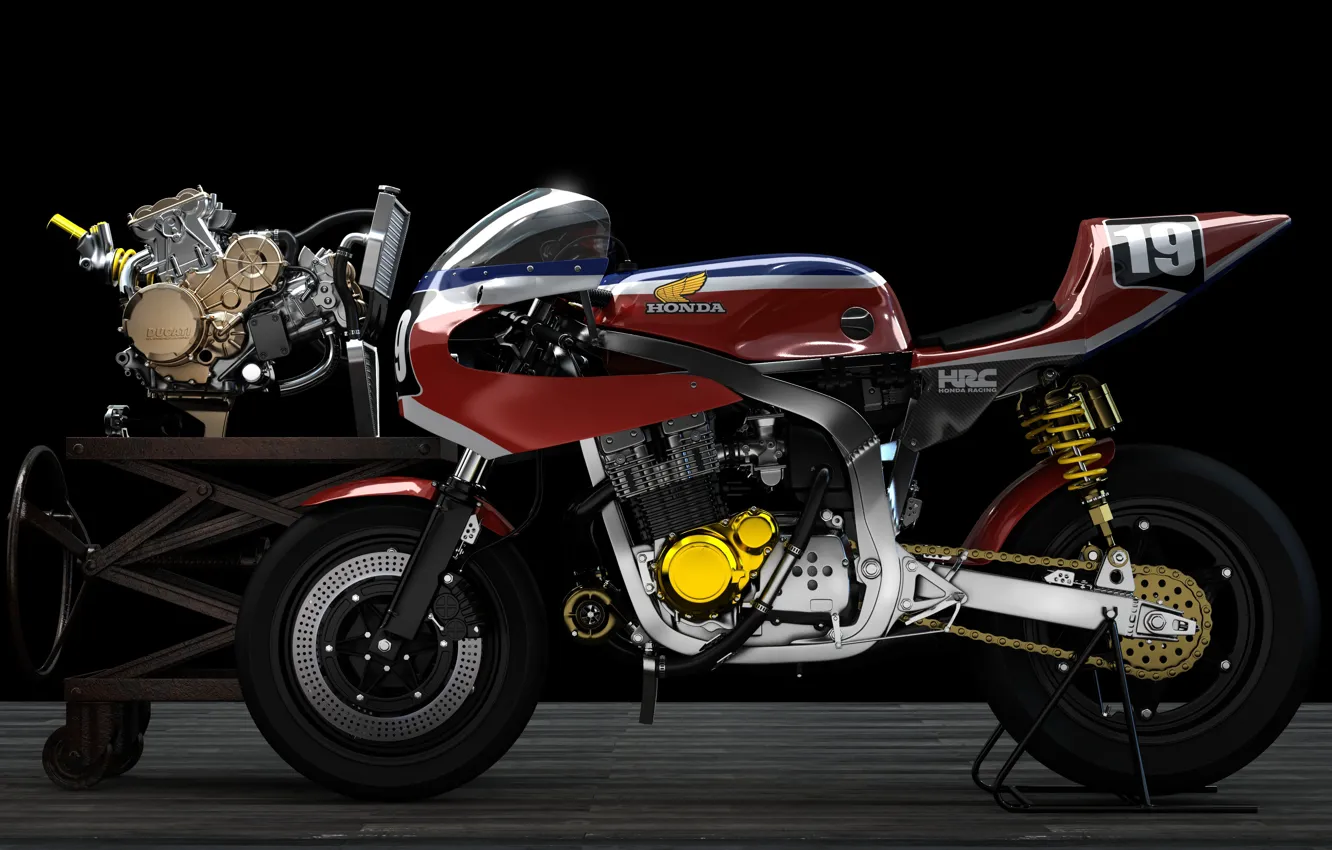 Photo wallpaper bike, motorcycle, Honda