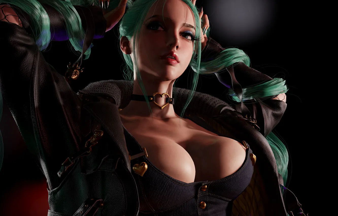 Photo wallpaper Girl, Chest, Girl, Tits, Sexy, Boobs, Breast, Succubus