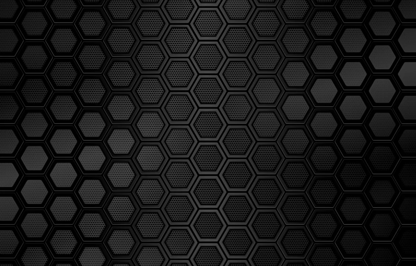 Photo wallpaper abstraction, background, pattern, black, minimalism, cell, geometry, metallic