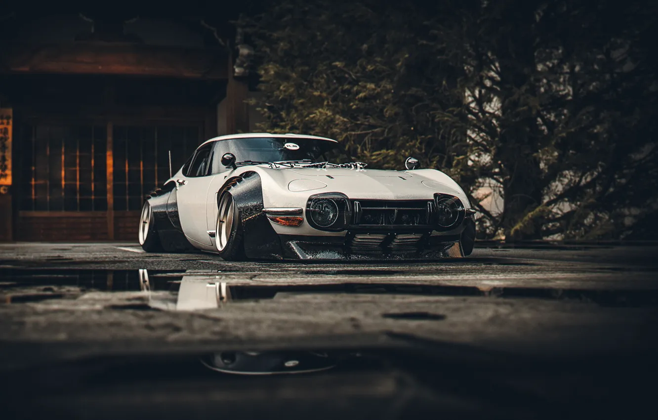 Photo wallpaper machine, style, rendering, Toyota, science fiction, render, 2000GT, Khyzyl Saleem