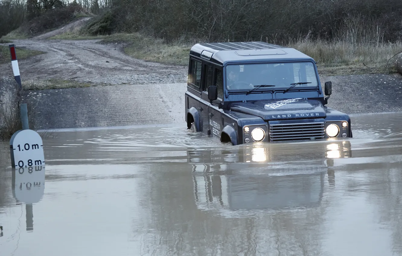 Photo wallpaper prototype, Land Rover, Defender, Ford, 2013, All-terrain Electric Research Vehicle