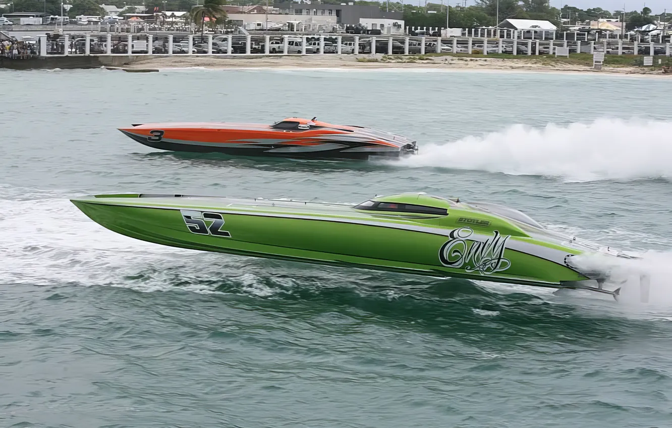 Photo wallpaper race, boat, speed